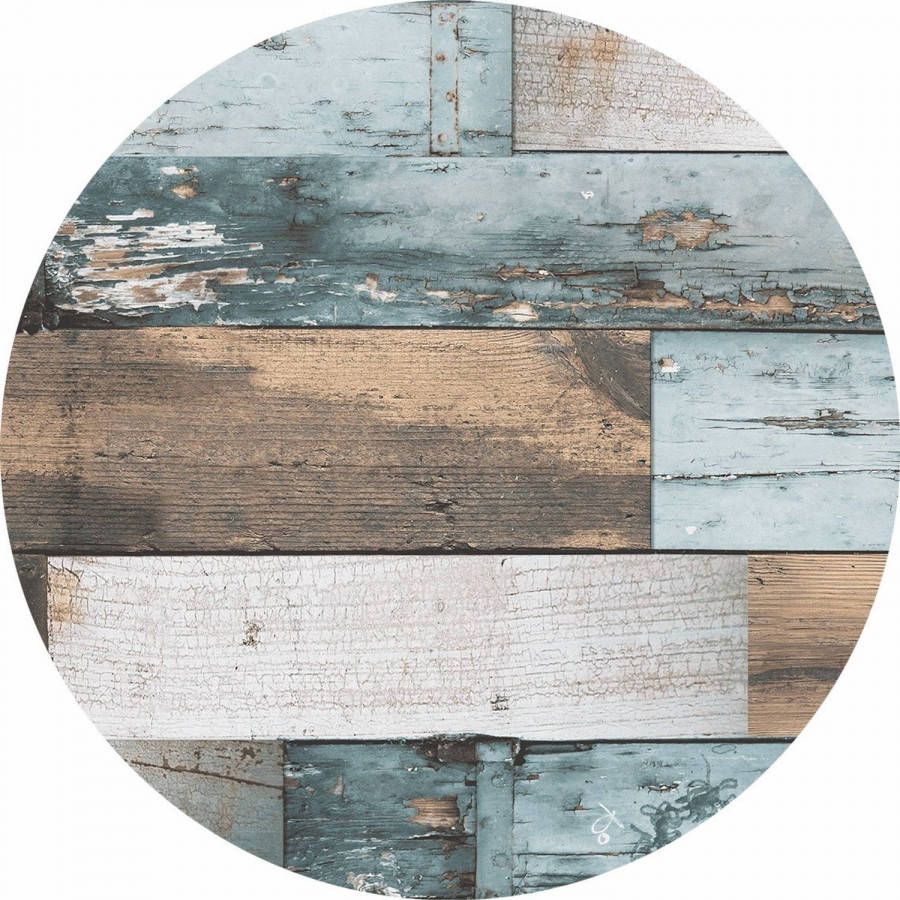Wicotex Tafelzeil Rond Woody Blauw 160 Cm