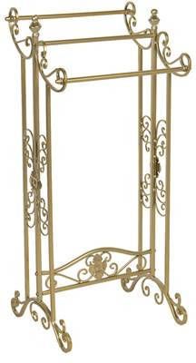 Clayre & Eef Handdoekenrek 40x37x91 Cm Goudkleurig Ijzer Rechthoek Handdoekhouder Handdoekrek Staand