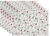 Clayre & Eef Placemats Set van 6 48x33 cm Wit Rood Katoen Rechthoek online kopen