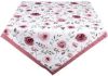 Clayre & Eef Tafelkleed 100x100 cm Wit Roze Katoen Vierkant Rozen online kopen