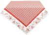 Clayre & Eef Vierkant Tafelkleed 100x100 cm Wit Rood Katoen Vierkant online kopen