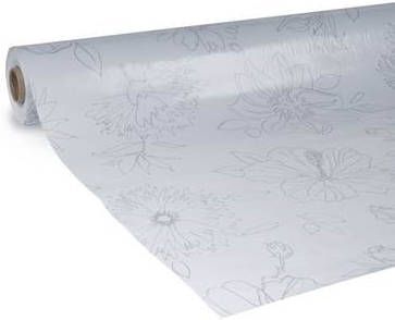 d-c-fix d c fix Tafelzeil Bloemen Grijs 300x140 cm