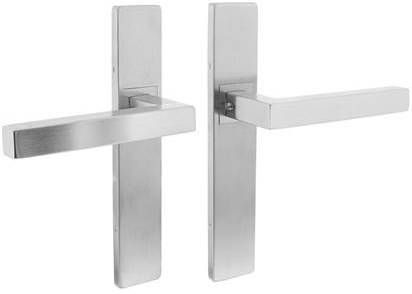 Intersteel Deurkruk Vierkant op rechthoek schild blind rvs geborsteld