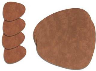 LIND DNA Nupo Curve Placemats 4 st. + Onderzetters 4 st. Nature