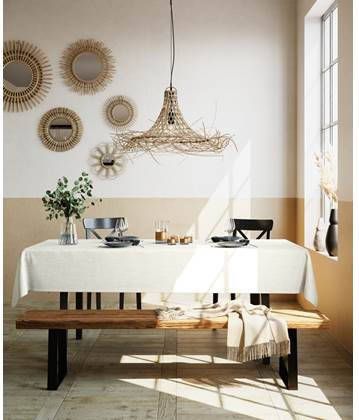 Mistral Home Tafelkleed 150x250 cm Duurzaam Katoen linnen Ecru