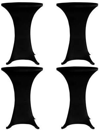 VIDAXL Statafelhoes 4 st stretch &#xD8, 70 cm zwart