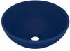 VidaXL Wastafel rond 32, 5x14 cm keramiek mat donkerblauw online kopen