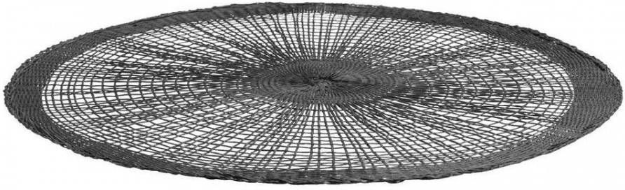 Leen Bakker Placemat Scott zwart Ø38 cm(1 stuk)