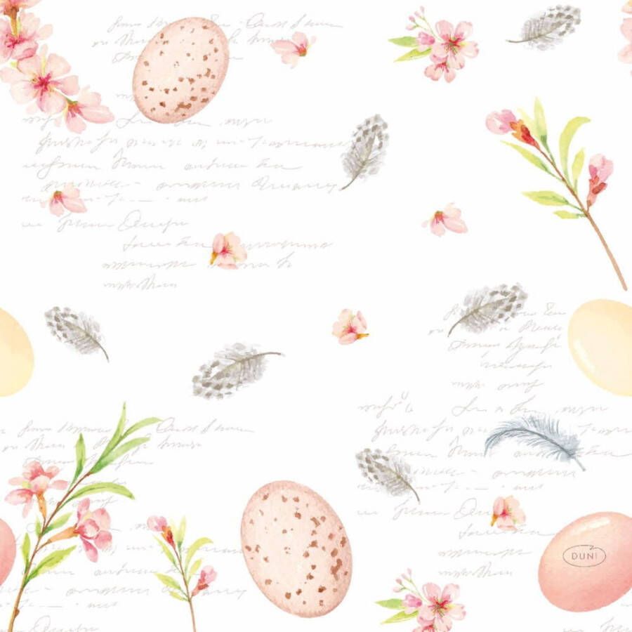 Duni Servetten Eggs & Feathers 33x33cm 3 laagstissue FSC Pak A 20 Servetten