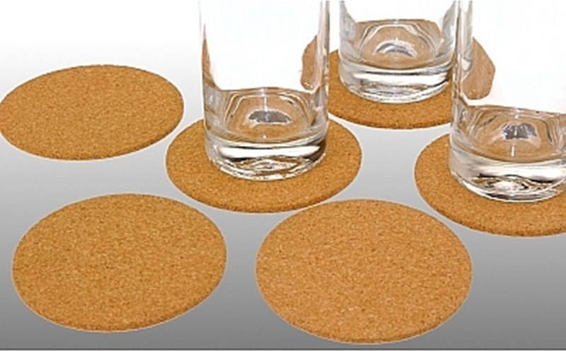 Excellent Houseware Onderzetter 6st Kurk Rond Ca. 10cm