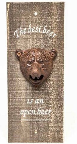 Massamarkt Gifts Amsterdam Flesopener &apos, Beer&apos, 10x30 Cm Bruin