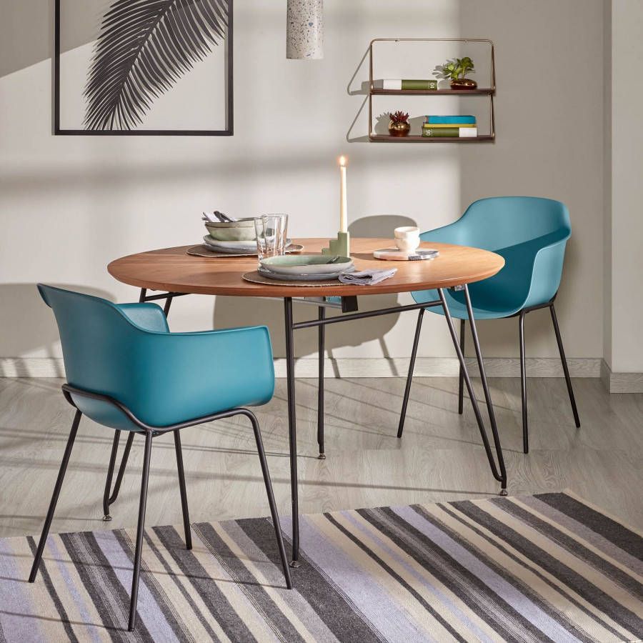 Kave Home Novac ronde uitschuifbare tafel Novac Ø 120(200)x 75 cm