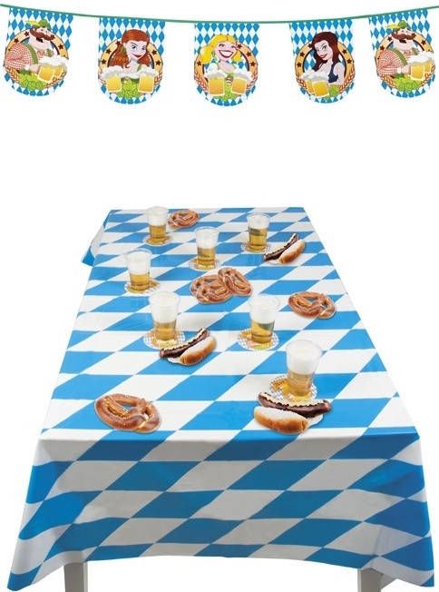 Boland Tafelkleed Oktoberfest 130 X 180 Cm Blauw/wit