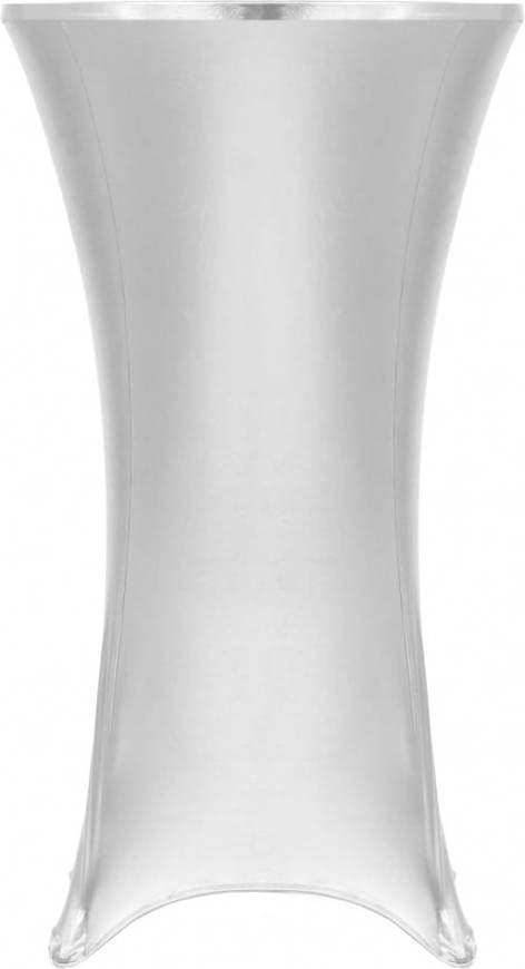 VIDAXL 2 st Tafelhoezen stretch 60 cm zilver