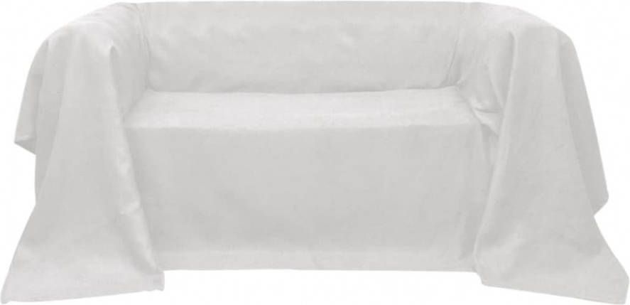 VIDAXL Bankhoes micro suede crè, me 140 x 210 cm