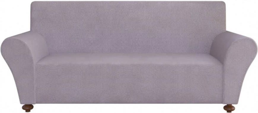 VIDAXL Stretch meubelhoes voor bank grijs polyester jersey