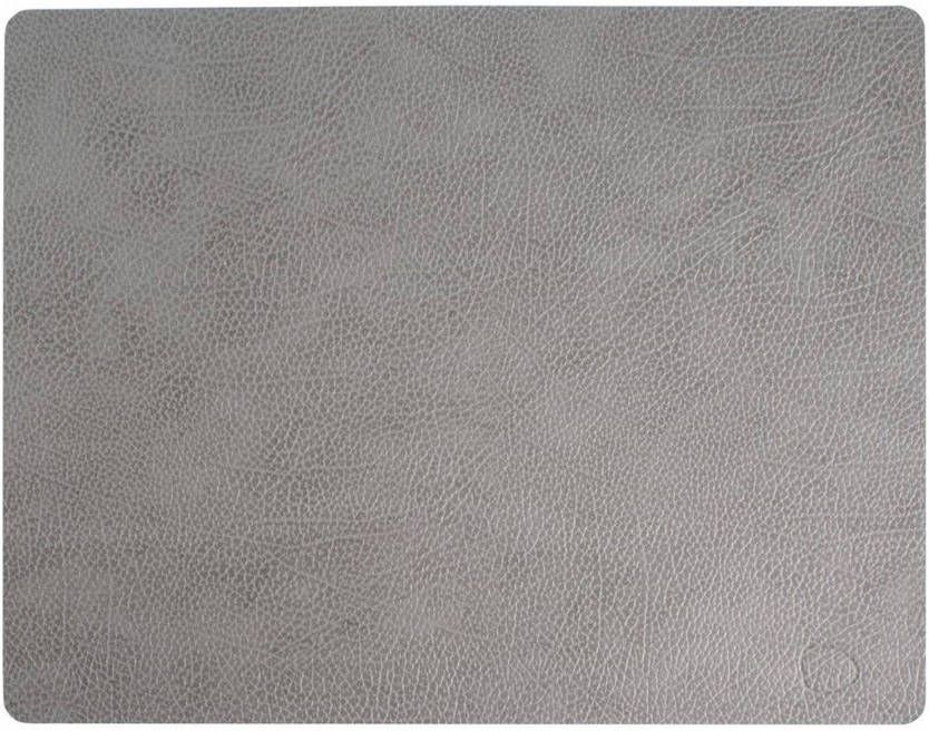 LIND DNA Placemat Leer Hippo Antraciet Grijs (35x45 cm)
